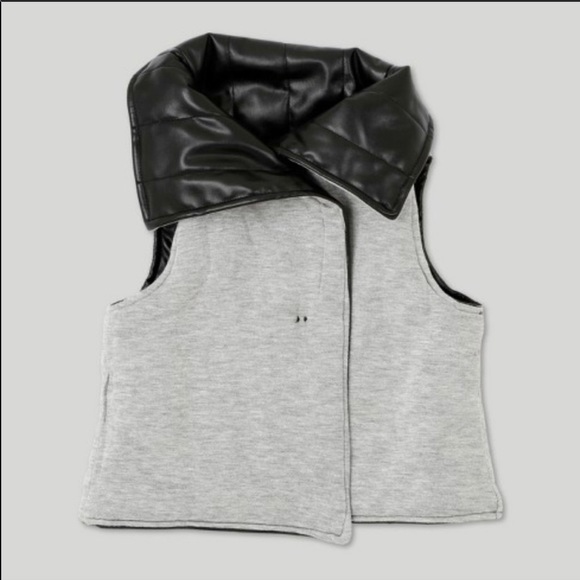 Afton Street Baby Kid Faux Leather Reversible Vest - Picture 3 of 6